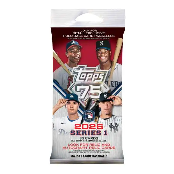 MLB Topps 2026 Series 1 Baseball Trading Card FAT Pack [36 Cards]