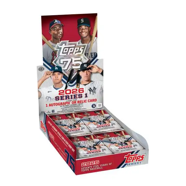 MLB Topps 2026 Series 1 Baseball Trading Card HOBBY Box [20 Packs]