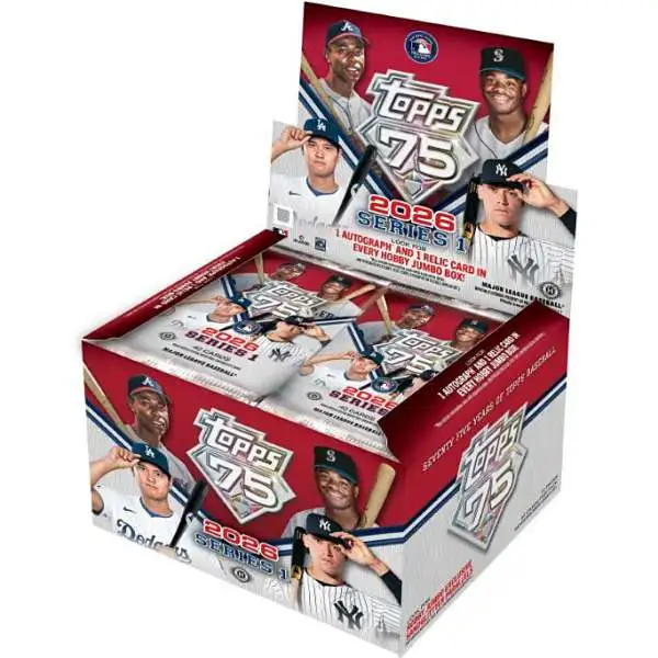 MLB Topps 2026 Series 1 Baseball Trading Card HOBBY JUMBO Box [10 Packs]