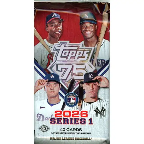 MLB Topps 2026 Series 1 Baseball Trading Card HOBBY JUMBO Pack [40 Cards]
