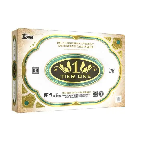 MLB Topps 2026 Tier One Baseball Trading Card HOBBY Box [2 Autographs]