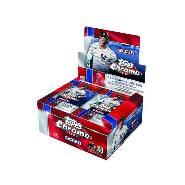 MLB Topps 2026 Chrome Baseball Trading Card JUMBO Box [12 Packs] (Pre-Order ships July)