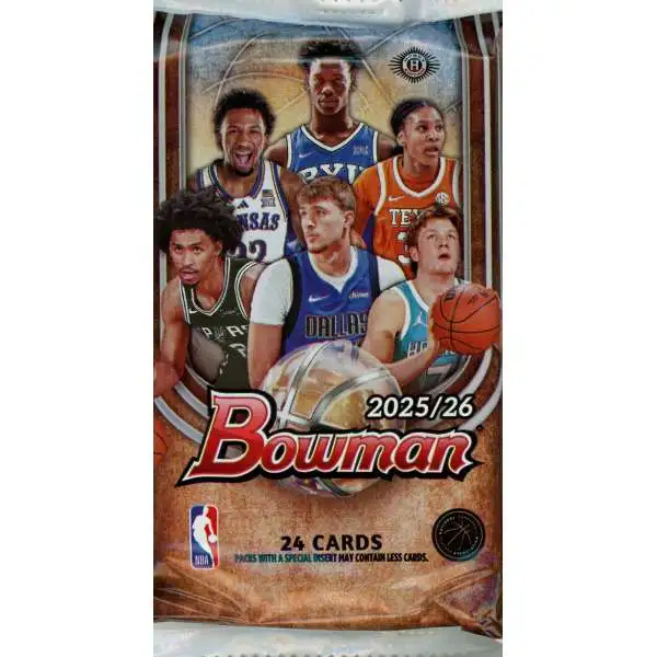 NBA Topps 2025-26 Bowman Basketball Trading Card HOBBY JUMBO Pack [24 Cards]