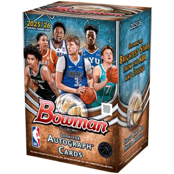 NBA Topps 2025-26 Bowman Basketball Trading Card BLASTER Box [6 Packs]