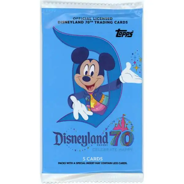 Topps 2025 Disneyland 70th Anniversary Trading Card BLASTER Pack [5 Cards]