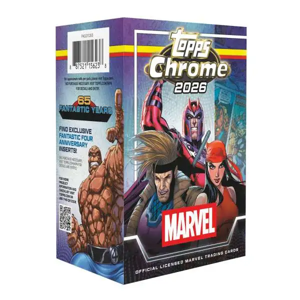Topps 2026 Chrome Marvel Comics Trading Card BLASTER Box [8 Packs]