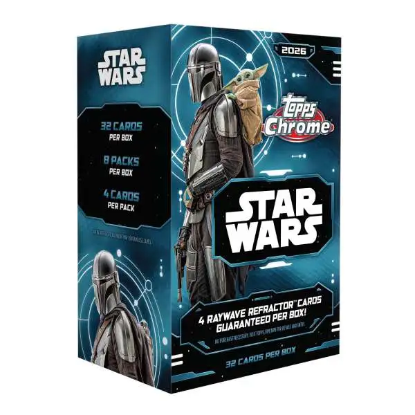 Star Wars Topps 2026 Chrome Trading Card BLASTER Box [8 Packs] (Pre-Order ships September)