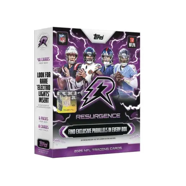 NFL Topps 2025 Resurgence Football Trading Card MEGA Box [6 Packs] (Pre-Order ships July)