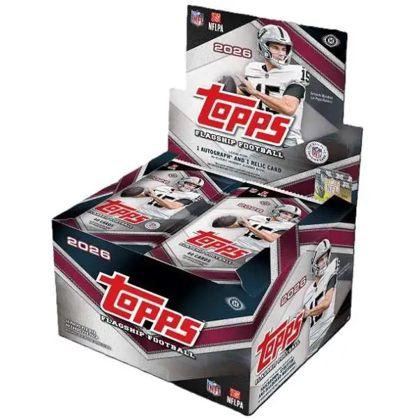 NFL Topps 2026 Flagship Football Trading Card JUMBO Box [10 Packs]