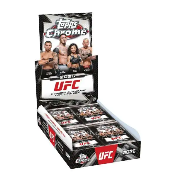 UFC Topps 2026 Chrome Trading Card HOBBY Box [12 Packs]