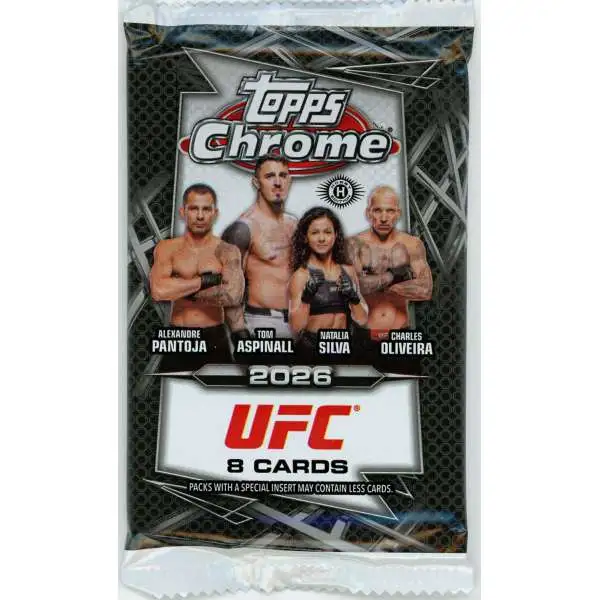 UFC Topps 2026 Chrome Trading Card HOBBY Pack [8 Cards]