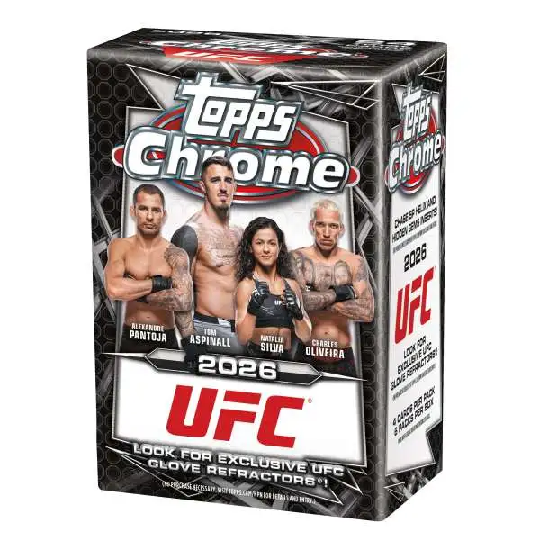 UFC Topps 2026 Chrome Trading Card BLASTER Box [6 Packs]
