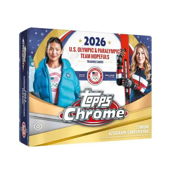 Topps 2026 Chrome US Winter Olympics & Paralympic Team Hopefuls Trading Card HOBBY Box [12 Packs]