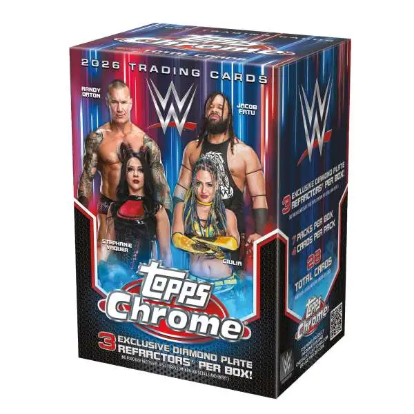 WWE Wrestling Topps 2026 Chrome Trading Card BLASTER Box [7 Packs]