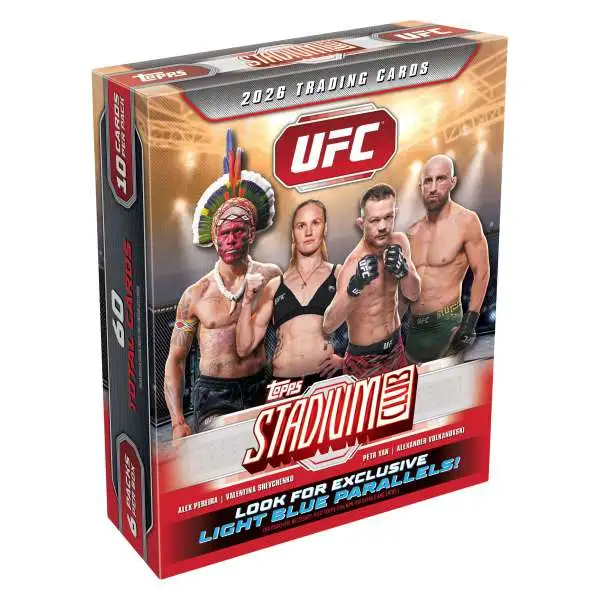 Topps 2026 Stadium Club UFC Trading Card MEGA Box [6 Packs]