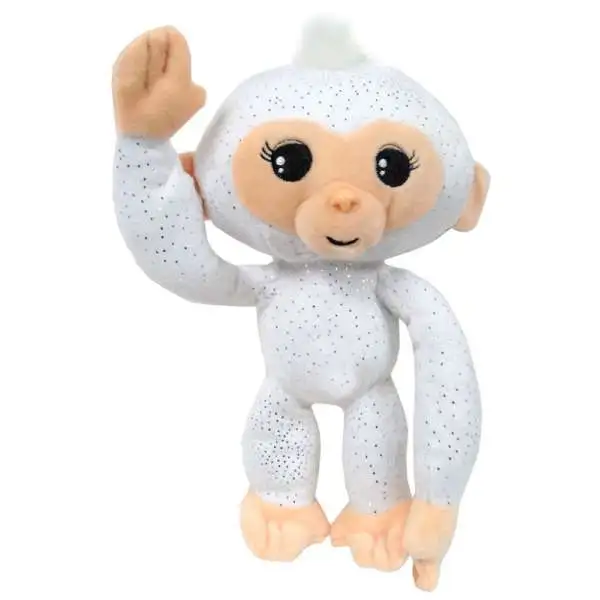 Fingerlings Glitter Monkey White 10-Inch Plush with Sound