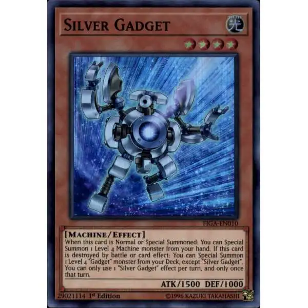 YuGiOh Fists of the Gadgets Super Rare Silver Gadget FIGA-EN010