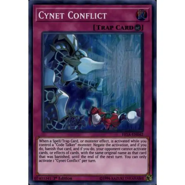 YuGiOh Fists of the Gadgets Super Rare Cynet Conflict FIGA-EN042