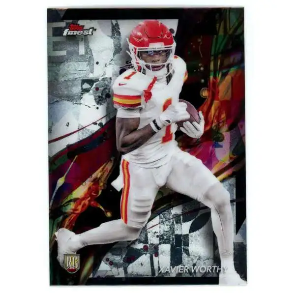 NFL 2024 Topps Finest Football Common Xavier Worthy #91 [Rookie]