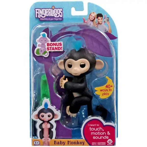 Fingerlings Baby Monkey Finn Figure [with Bonus Stand]