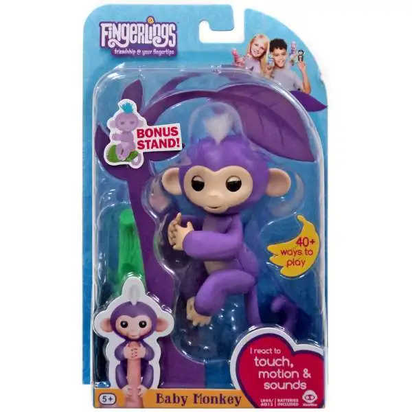 Fingerlings Baby Monkey Mia Figure [with Bonus Stand]
