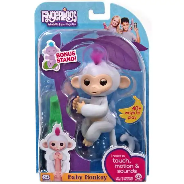 Fingerlings Baby Monkey Sophie Figure [with Bonus Stand]