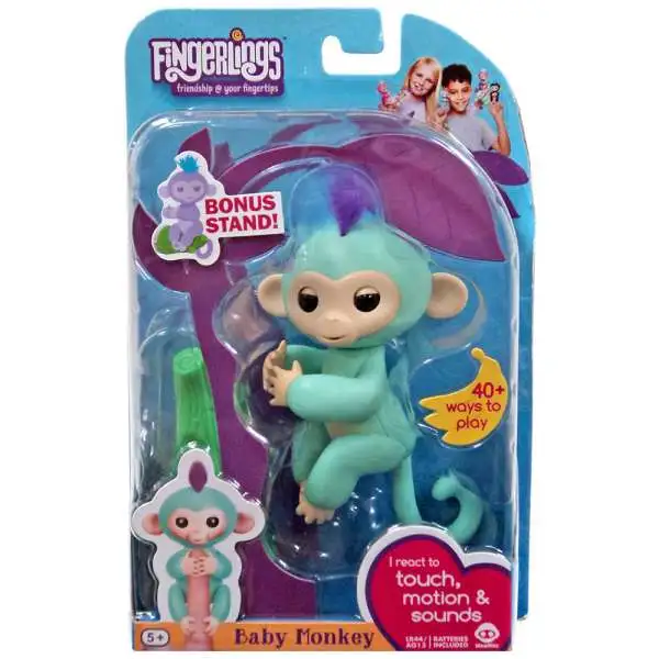 Fingerlings Baby Monkey Zoe Figure [with Bonus Stand]