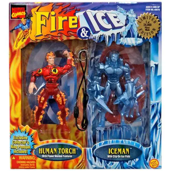 Marvel Human Torch & Iceman Action Figure 2-Pack [Fire & Ic]