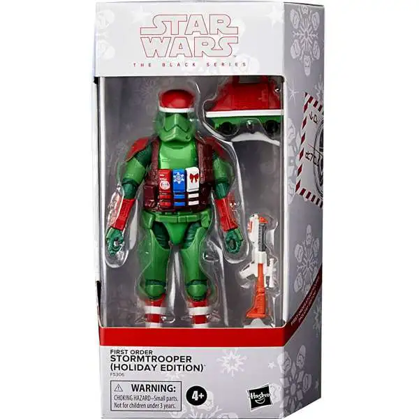 Star Wars Black Series First Order Stormtrooper Exclusive Action Figure [with Mouse Droid, Holiday Edition]