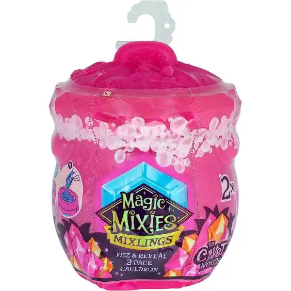 Magic Mixies Mixlings Series 3 The Crystal Woods Fizz & Reveal Cauldron Mystery Pack [2 RANDOM Figures & Magic Wands]