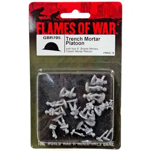 Flames of War Trench Mortar Platoon Miniatures GBR705 [with Four 3" Stokes Mortars Trench Mortar Platoon]