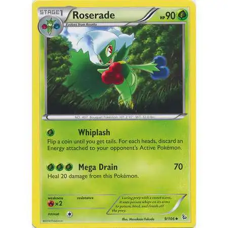 Pokemon Trading Card Game XY Flashfire Uncommon Roserade #9