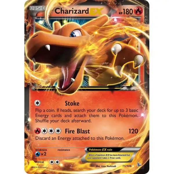 Pokemon Trading Card Game XY Flashfire Ultra Rare Charizard EX #11 [Heavily Played]