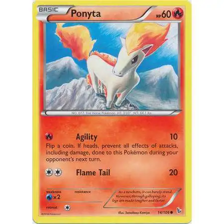 Pokemon Trading Card Game XY Flashfire Common Ponyta #14
