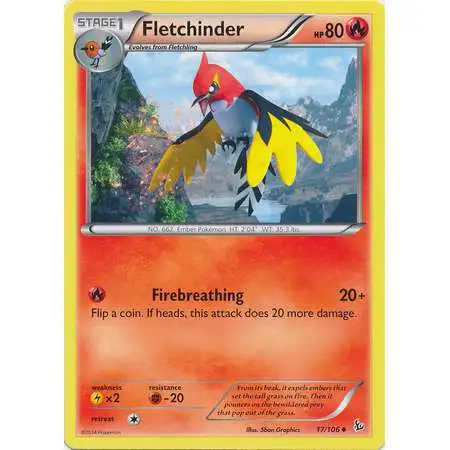 Pokemon Trading Card Game XY Flashfire Uncommon Fletchinder #17