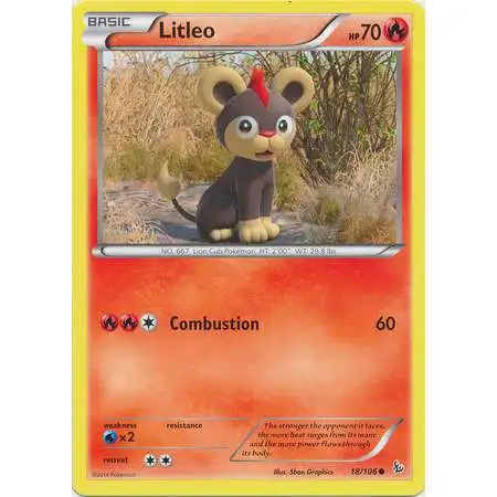 Pokemon Trading Card Game XY Flashfire Common Litleo #18