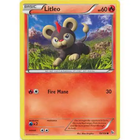 Pokemon Trading Card Game XY Flashfire Common Litleo #19