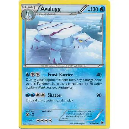 Pokemon Trading Card Game XY Flashfire Uncommon Avalugg #31