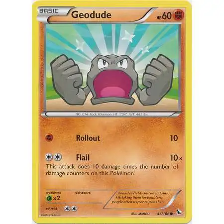 Pokemon Trading Card Game XY Flashfire Common Geodude #45