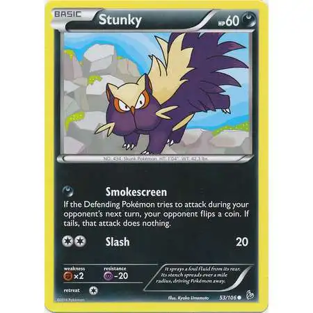 Pokemon Trading Card Game XY Flashfire Common Stunky #53