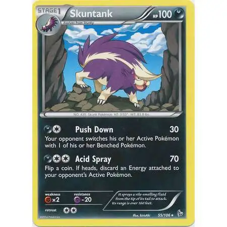 Pokemon Trading Card Game XY Flashfire Rare Skuntank #55