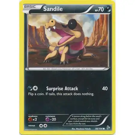 Pokemon Trading Card Game XY Flashfire Common Sandile #56