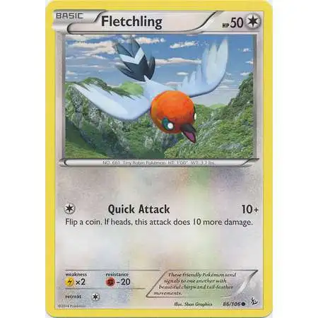 Pokemon Trading Card Game XY Flashfire Common Fletchling #86
