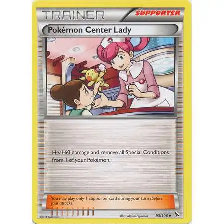 Trading Card Game XY Flashfire Uncommon Pokemon Center Lady #93