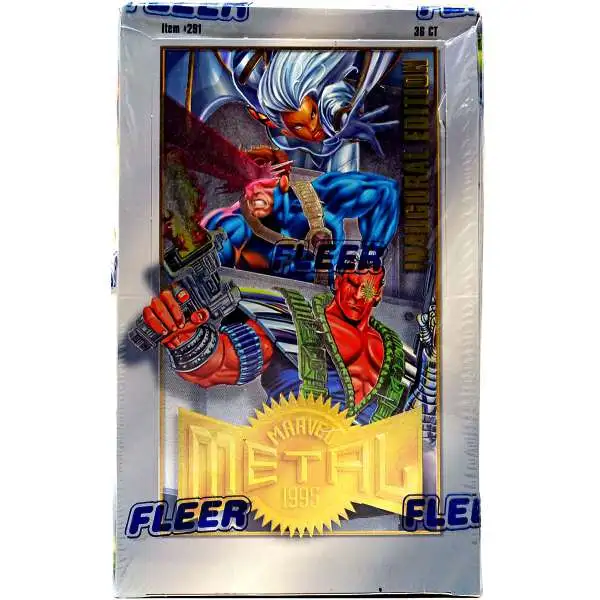 Marvel Metal 1995 Inauguaral Edition Trading Card HOBBY Box [36 Packs]