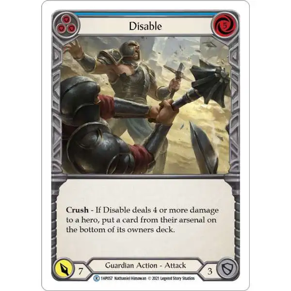 Flesh and Blood Trading Card Game History Pack 1 Rare Disable #1HP057 [Blue]