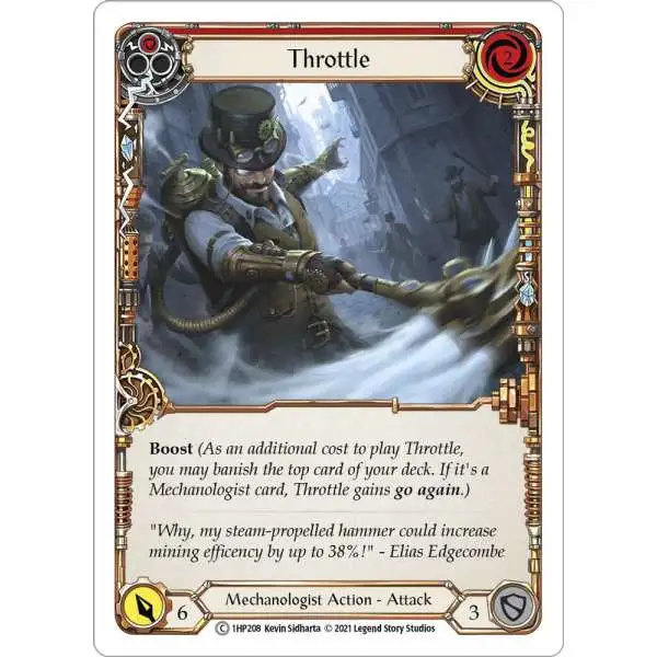 Flesh and Blood Trading Card Game History Pack 1 Common Throttle #1HP208 [Red]
