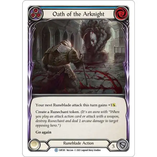 Flesh and Blood Trading Card Game History Pack 1 Rare Oath of the Arknight #1HP281 [Blue]