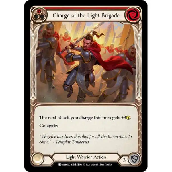 Flesh and Blood Trading Card Game Dusk Till Dawn Common Charge of the Light Brigade DTD072 [Red]