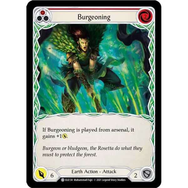 Flesh and Blood Trading Card Game Tales of Aria Common Burgeoning ELE134 [Red]